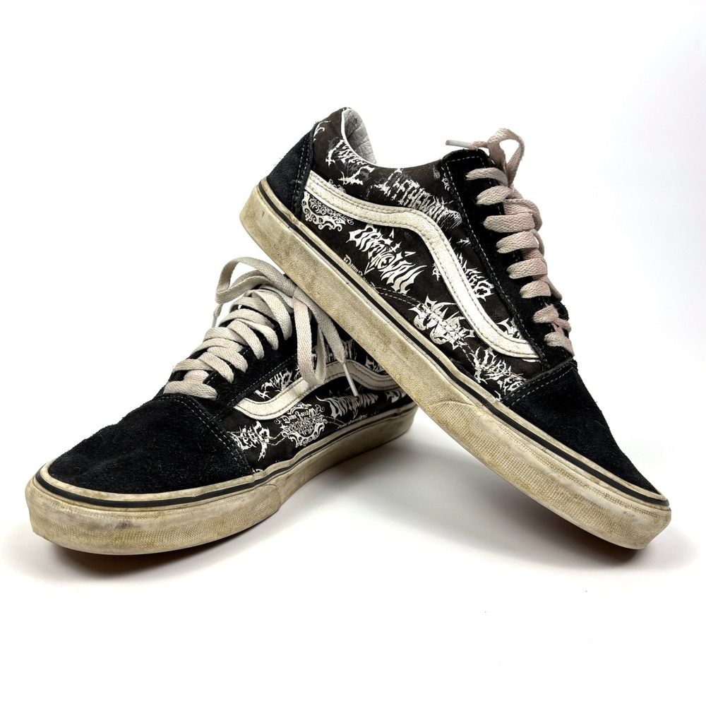 Vans Old Skool Forgotten Bones Sneakers Shoes Mens‎ Sz 11 Suede Canvas Lace Up